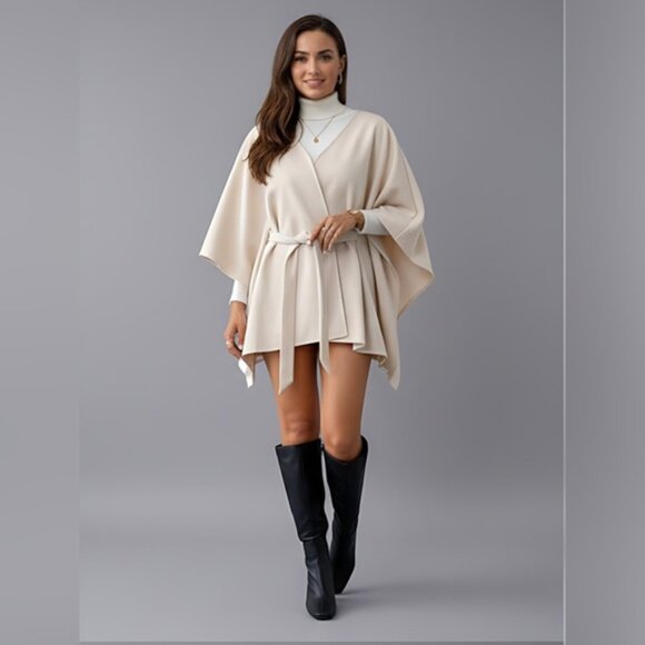 Minimalist Casual Versatile Cape Beige - Picture 1 of 6